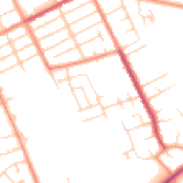 Daytime road noise heatmap for DN32 8EP