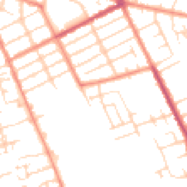 Daytime road noise heatmap for DN32 8HA