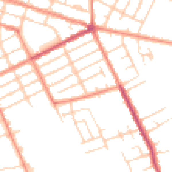 Daytime road noise heatmap for DN32 8HF