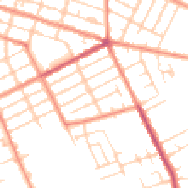 Daytime road noise heatmap for DN32 8HH