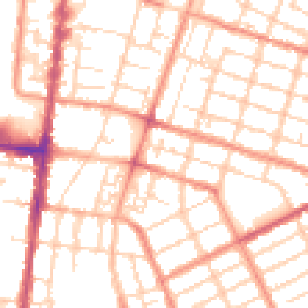Daytime road noise heatmap for DN32 8HX
