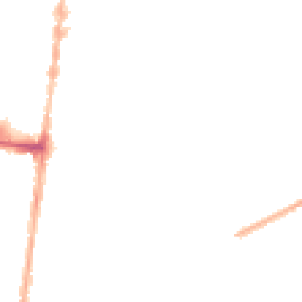 Night-time road noise heatmap for DN32 8HX