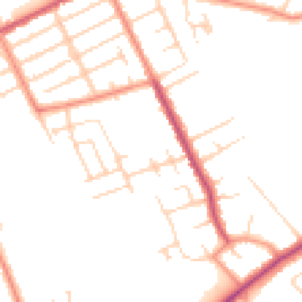 Daytime road noise heatmap for DN32 8LA