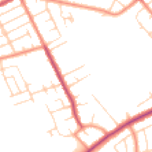 Daytime road noise heatmap for DN32 8LF