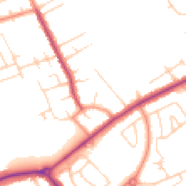 Daytime road noise heatmap for DN32 8LT