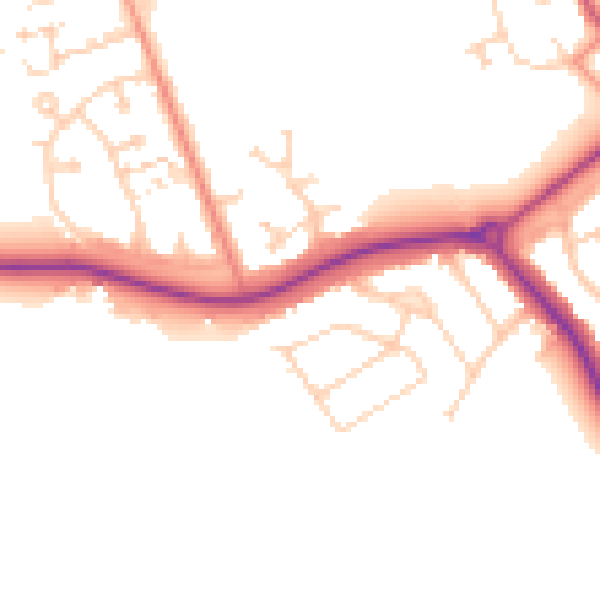 Daytime road noise heatmap for DN32 8PW