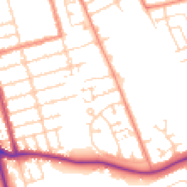 Daytime road noise heatmap for DN32 9AG