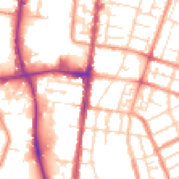 Daytime road noise heatmap for DN32 9AS