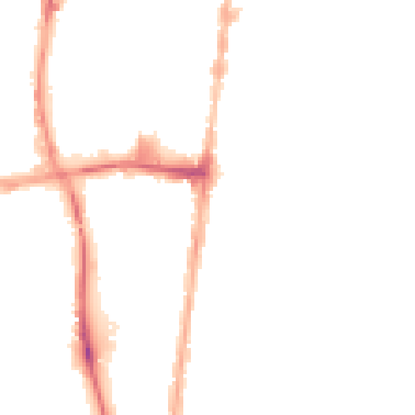 Night-time road noise heatmap for DN32 9AS