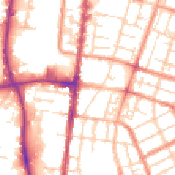Daytime road noise heatmap for DN32 9DT