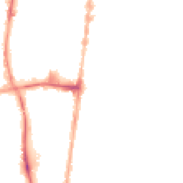 Night-time road noise heatmap for DN32 9DT