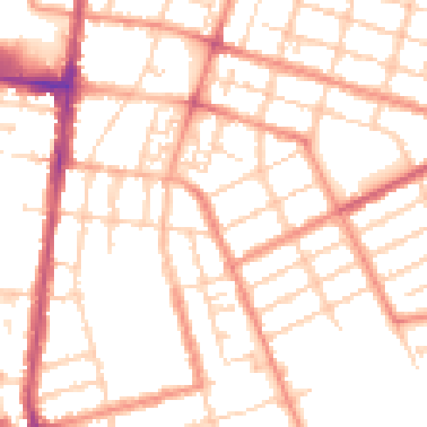 Daytime road noise heatmap for DN32 9EF