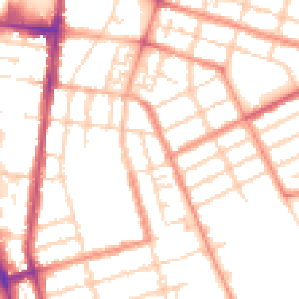 Daytime road noise heatmap for DN32 9EN