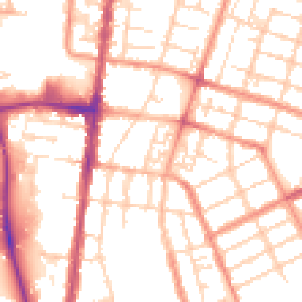 Daytime road noise heatmap for DN32 9EZ