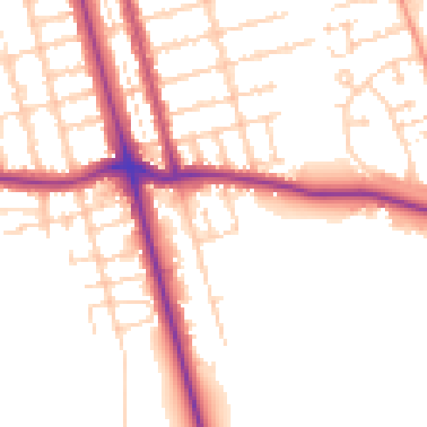 Daytime road noise heatmap for DN32 9FD
