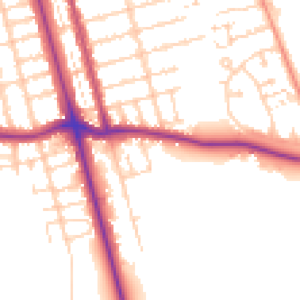 Daytime road noise heatmap for DN32 9FE