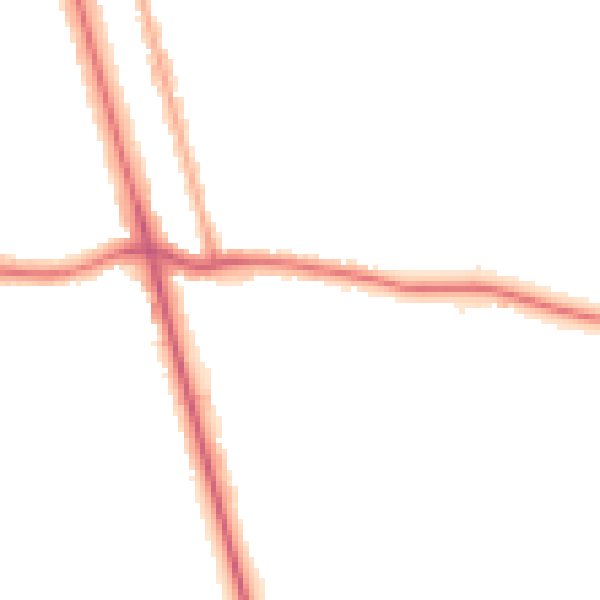 Night-time road noise heatmap for DN32 9FE