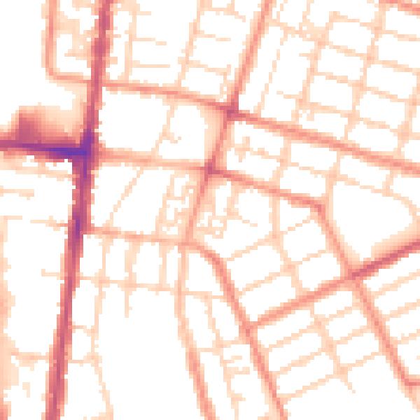 Daytime road noise heatmap for DN32 9HA