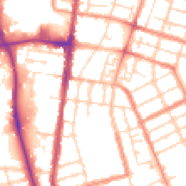 Daytime road noise heatmap for DN32 9HJ