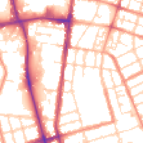 Daytime road noise heatmap for DN32 9JQ