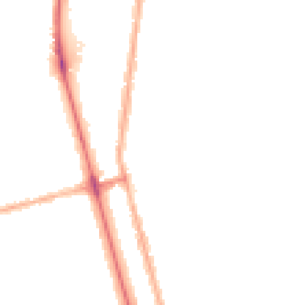 Night-time road noise heatmap for DN32 9LA
