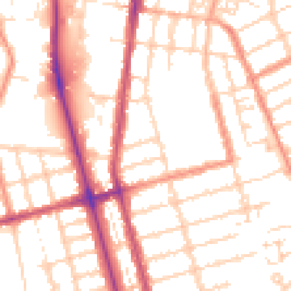 Daytime road noise heatmap for DN32 9LB