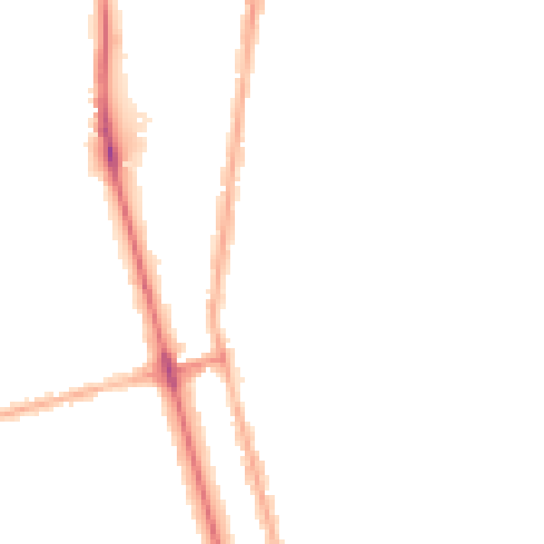 Night-time road noise heatmap for DN32 9LB