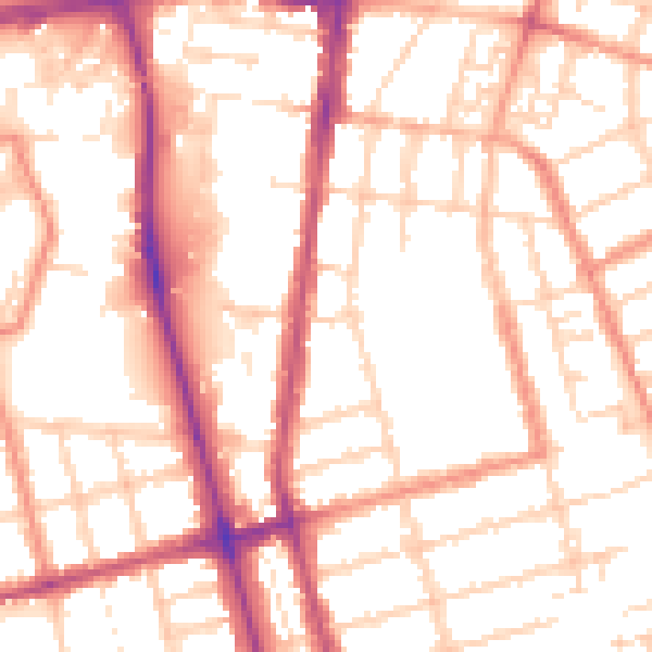 Daytime road noise heatmap for DN32 9LE