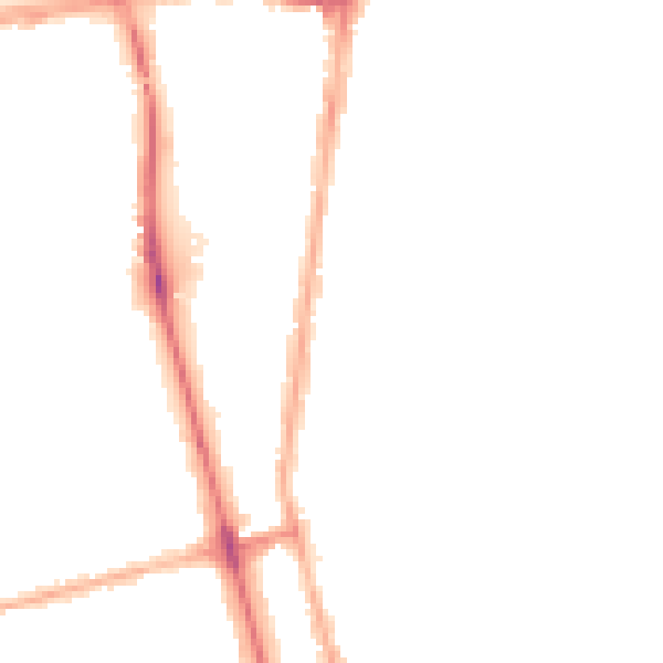 Night-time road noise heatmap for DN32 9LE