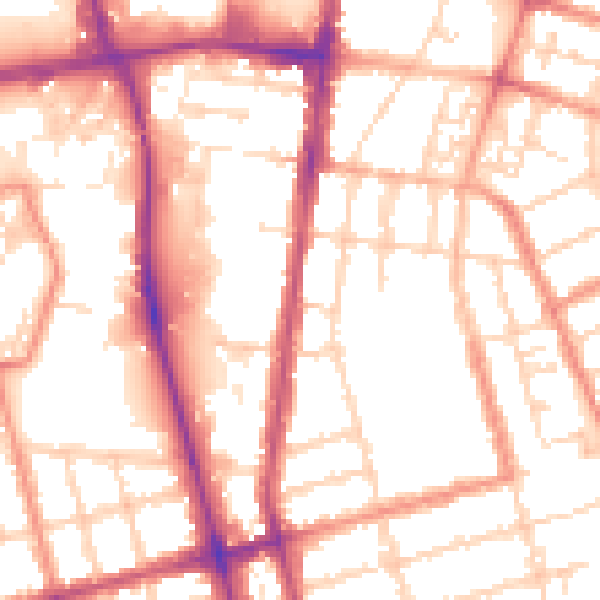 Daytime road noise heatmap for DN32 9LF