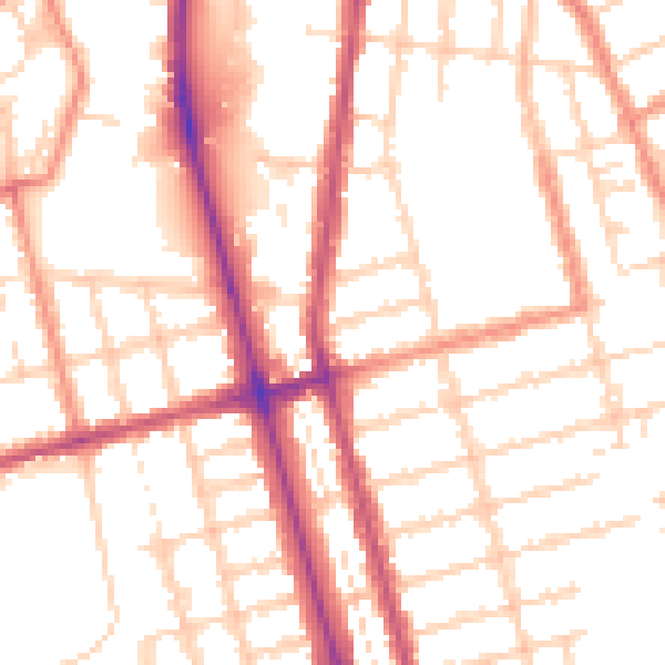 Daytime road noise heatmap for DN32 9LH