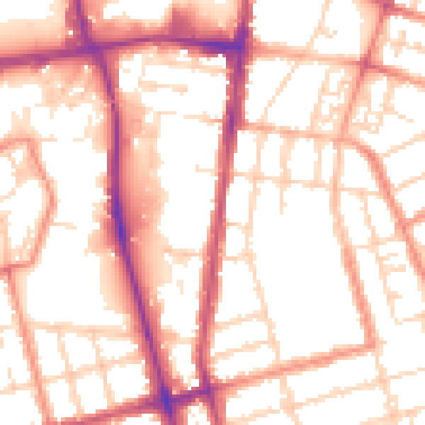 Daytime road noise heatmap for DN32 9LQ