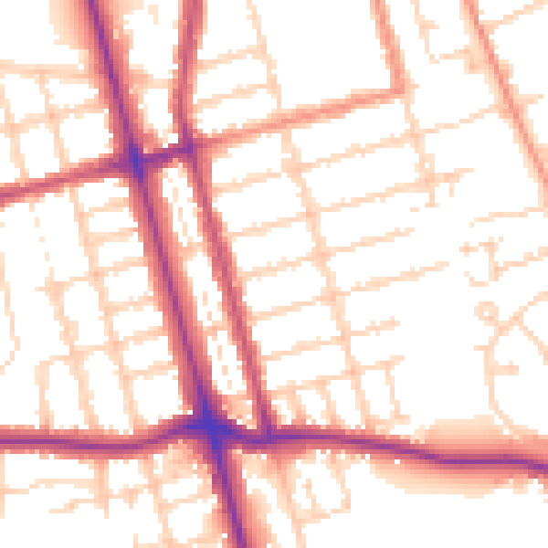 Daytime road noise heatmap for DN32 9NL