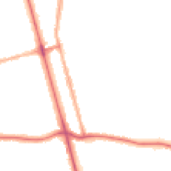 Night-time road noise heatmap for DN32 9NL