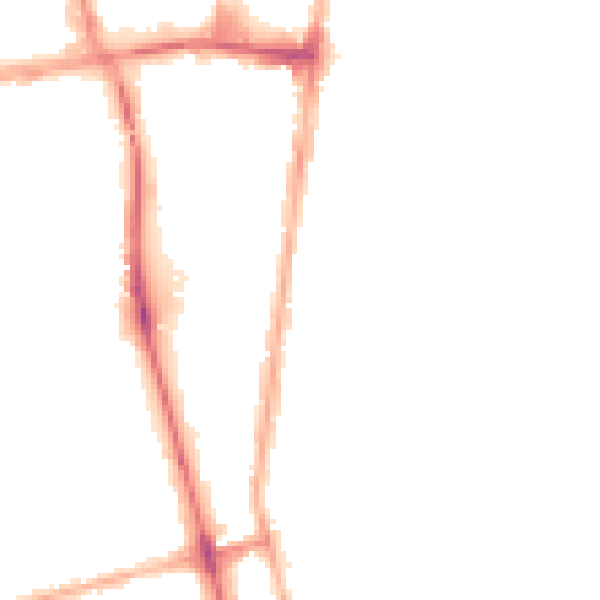 Night-time road noise heatmap for DN32 9NY