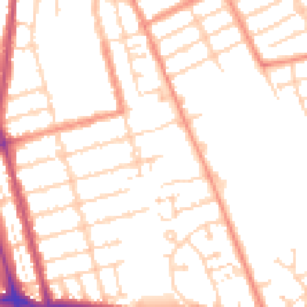 Daytime road noise heatmap for DN32 9PE