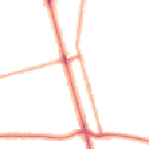 Night-time road noise heatmap for DN32 9QE