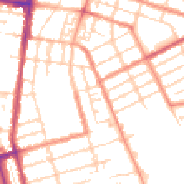 Daytime road noise heatmap for DN32 9SB
