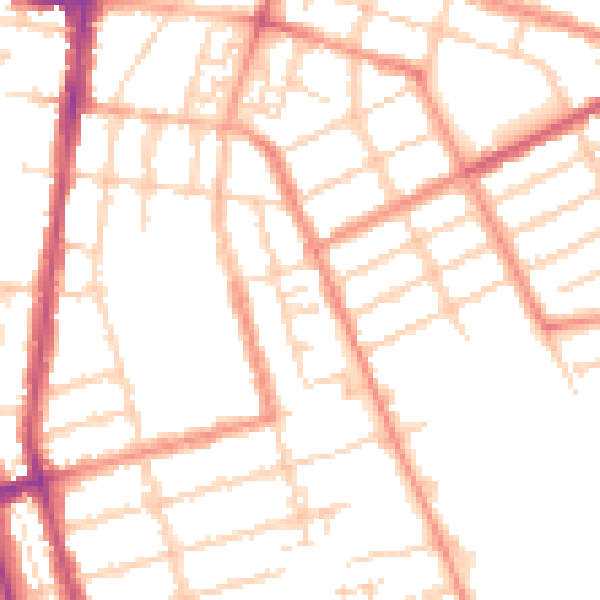 Daytime road noise heatmap for DN32 9SD