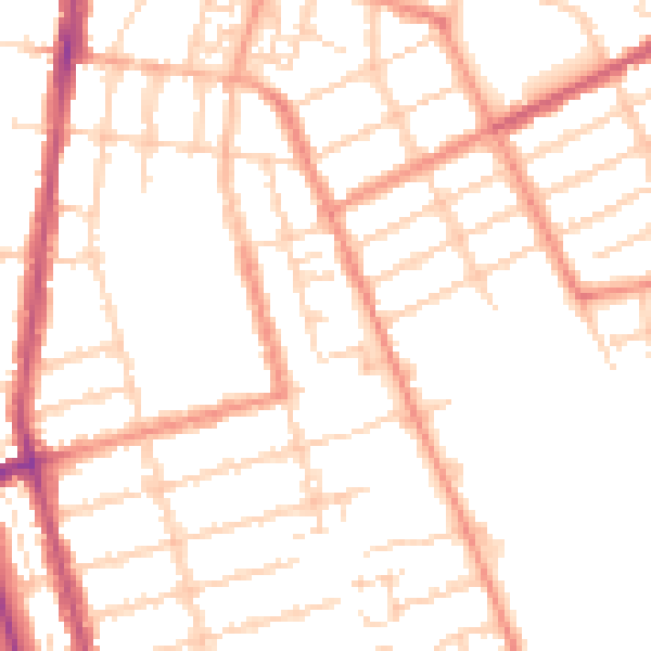 Daytime road noise heatmap for DN32 9SE