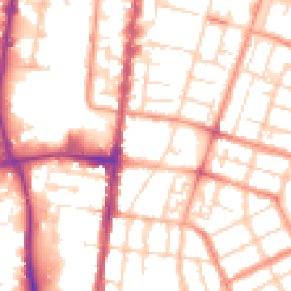 Daytime road noise heatmap for DN32 9UT