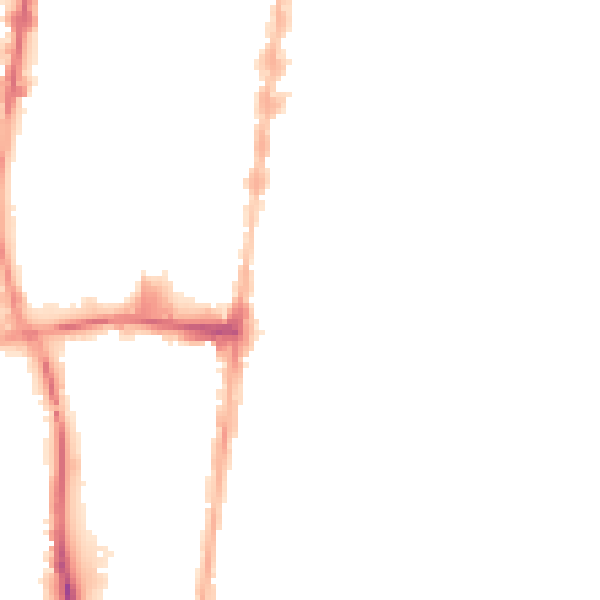 Night-time road noise heatmap for DN32 9UT
