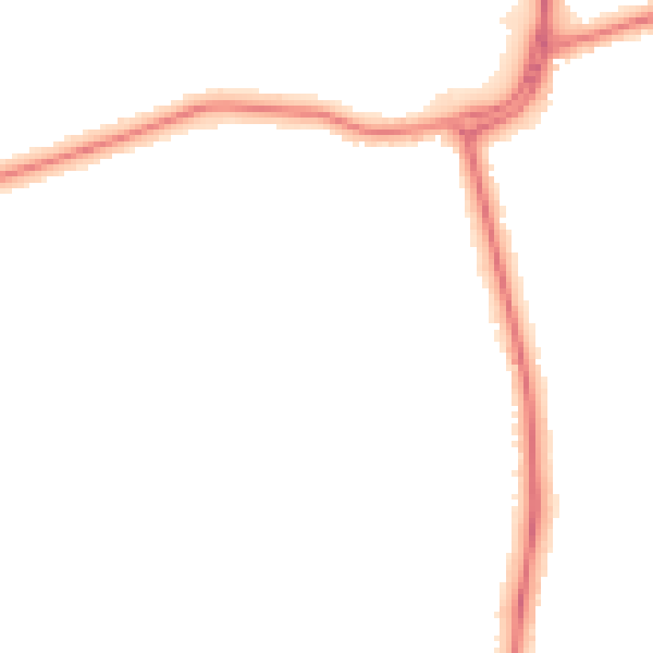 Night-time road noise heatmap for DN33 1AA