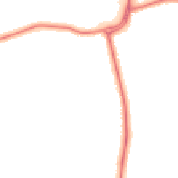 Night-time road noise heatmap for DN33 1AD