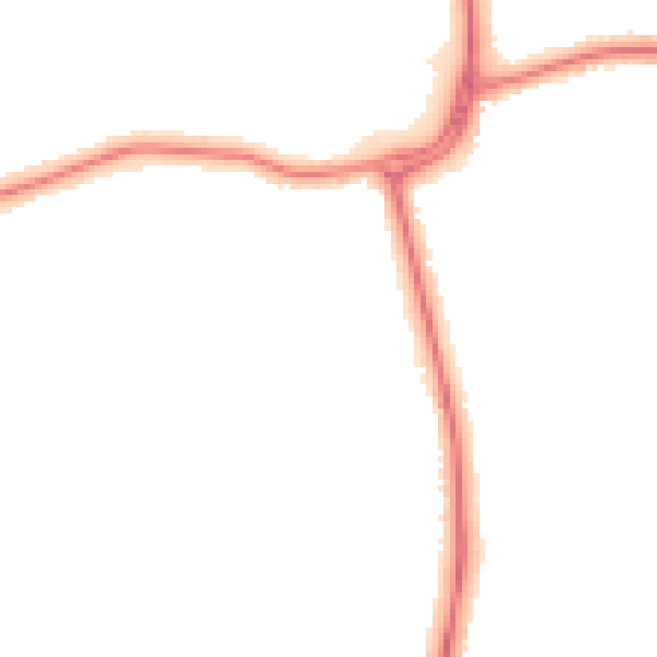 Night-time road noise heatmap for DN33 1AF