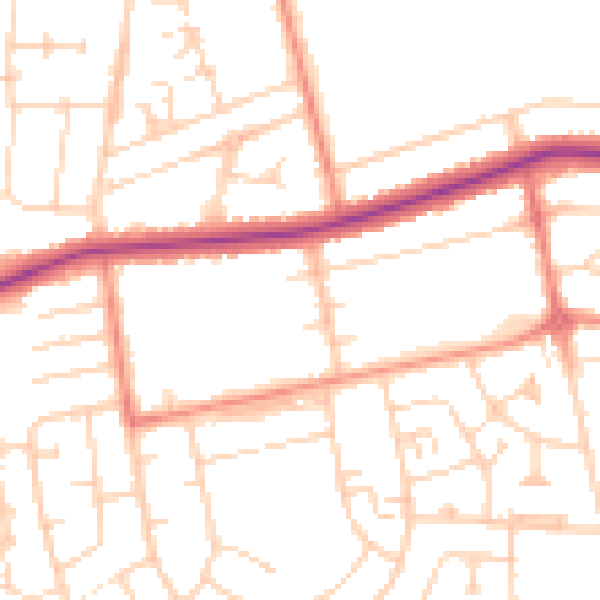 Daytime road noise heatmap for DN33 1AU