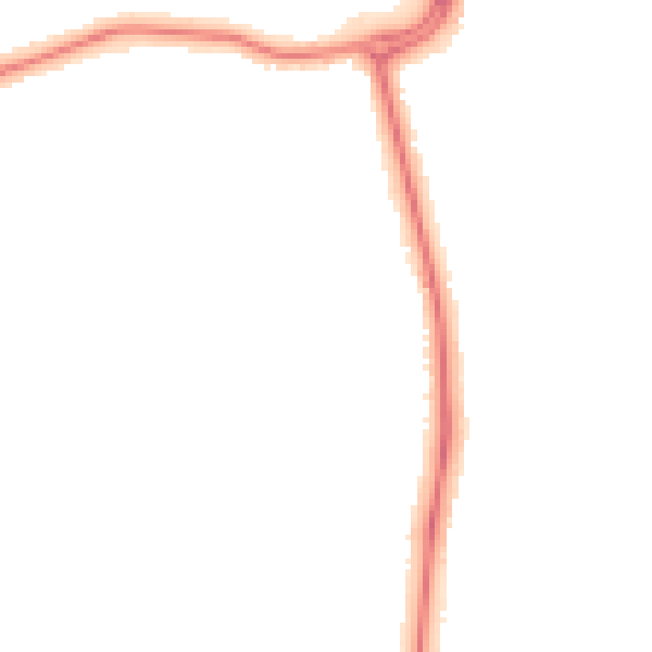 Night-time road noise heatmap for DN33 1BF