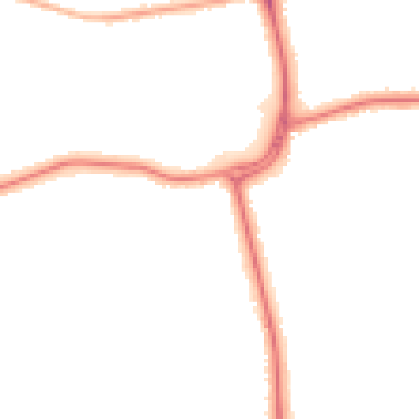 Night-time road noise heatmap for DN33 1BJ