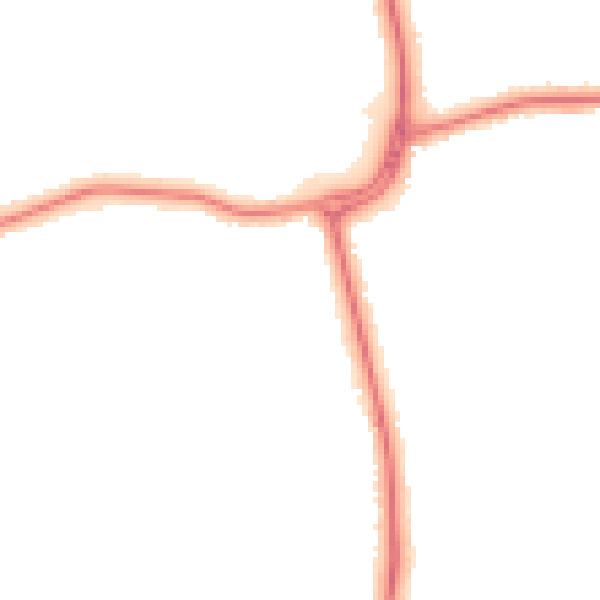 Night-time road noise heatmap for DN33 1BQ
