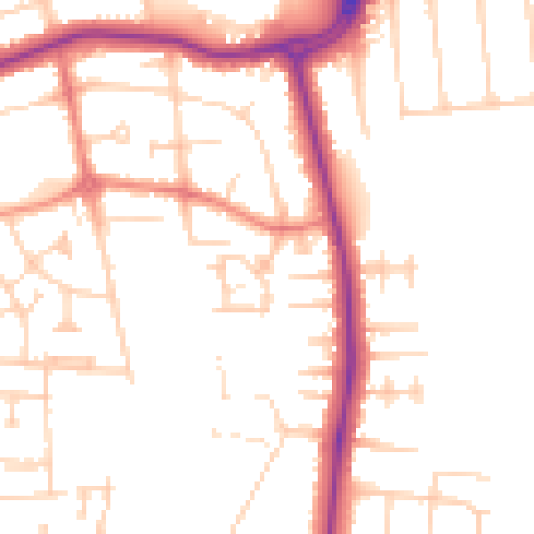 Daytime road noise heatmap for DN33 1BS